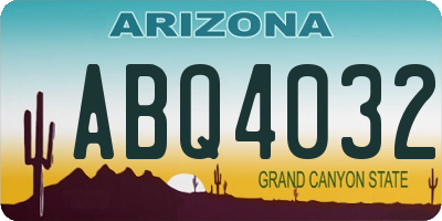 AZ license plate ABQ4032