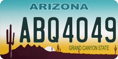 AZ license plate ABQ4049