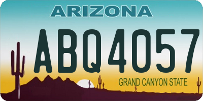 AZ license plate ABQ4057