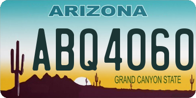 AZ license plate ABQ4060