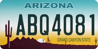 AZ license plate ABQ4081