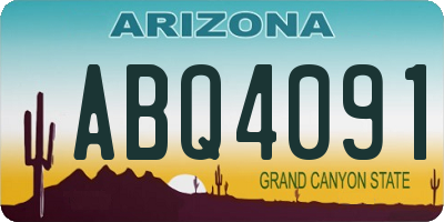 AZ license plate ABQ4091