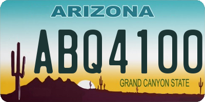 AZ license plate ABQ4100