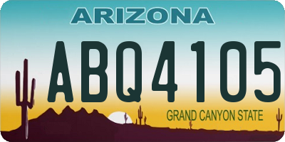 AZ license plate ABQ4105