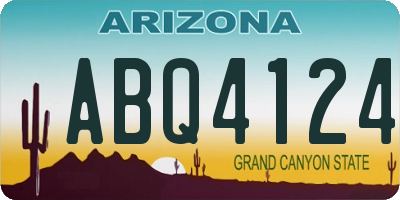 AZ license plate ABQ4124