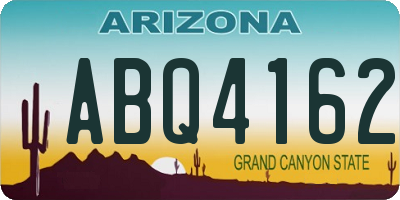 AZ license plate ABQ4162