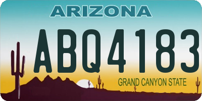AZ license plate ABQ4183