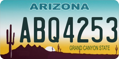 AZ license plate ABQ4253