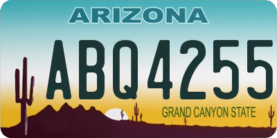 AZ license plate ABQ4255