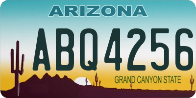 AZ license plate ABQ4256
