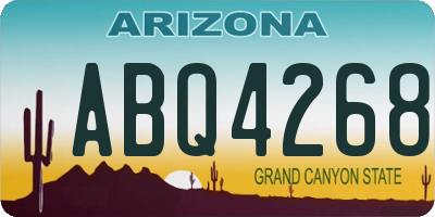AZ license plate ABQ4268