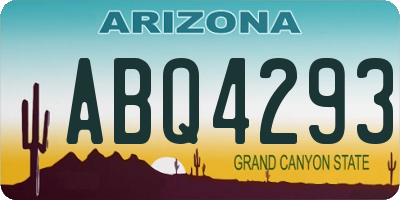 AZ license plate ABQ4293