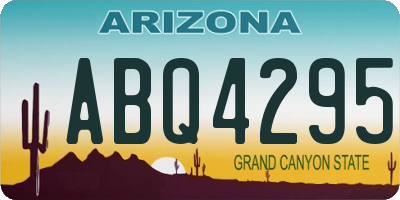 AZ license plate ABQ4295