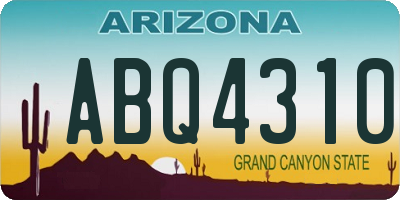 AZ license plate ABQ4310
