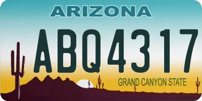 AZ license plate ABQ4317
