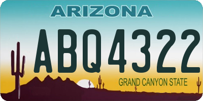AZ license plate ABQ4322
