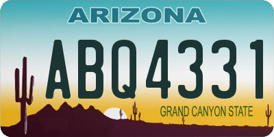 AZ license plate ABQ4331