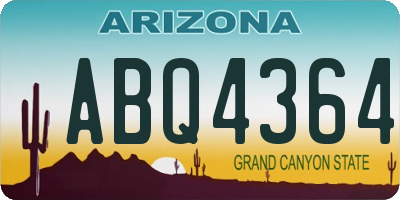 AZ license plate ABQ4364