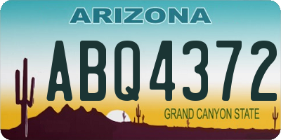 AZ license plate ABQ4372