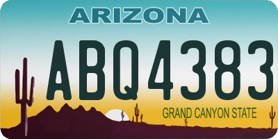 AZ license plate ABQ4383
