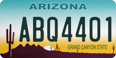 AZ license plate ABQ4401