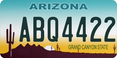 AZ license plate ABQ4422