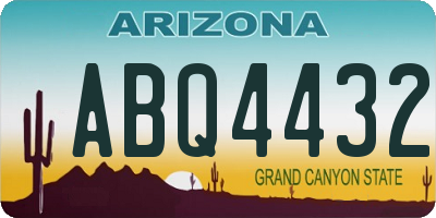 AZ license plate ABQ4432