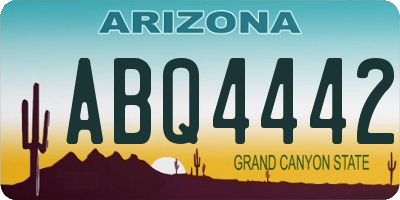 AZ license plate ABQ4442