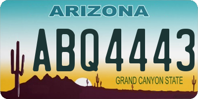 AZ license plate ABQ4443