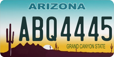 AZ license plate ABQ4445