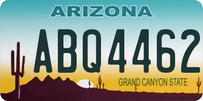 AZ license plate ABQ4462