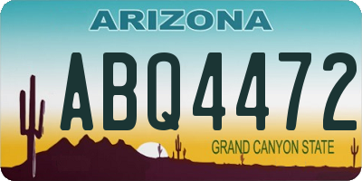 AZ license plate ABQ4472