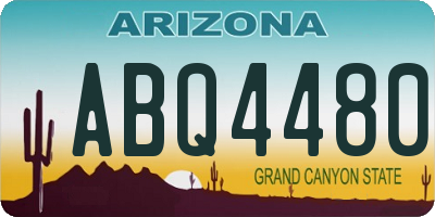 AZ license plate ABQ4480