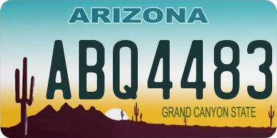 AZ license plate ABQ4483