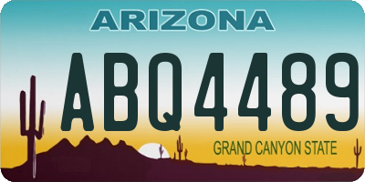 AZ license plate ABQ4489