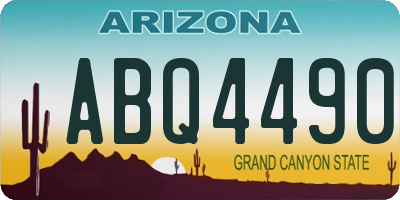 AZ license plate ABQ4490