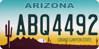 AZ license plate ABQ4492