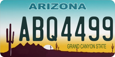 AZ license plate ABQ4499