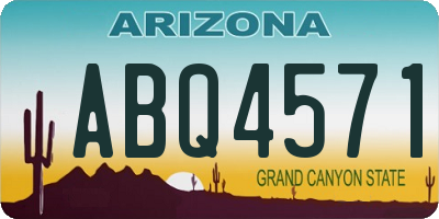 AZ license plate ABQ4571