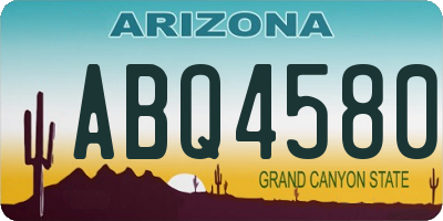 AZ license plate ABQ4580