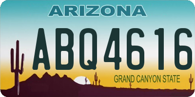 AZ license plate ABQ4616