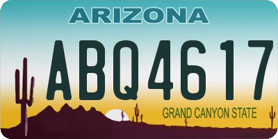 AZ license plate ABQ4617