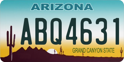 AZ license plate ABQ4631