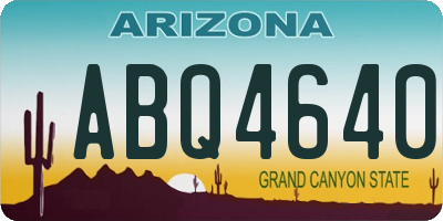 AZ license plate ABQ4640