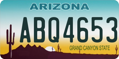 AZ license plate ABQ4653