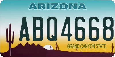 AZ license plate ABQ4668