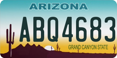 AZ license plate ABQ4683