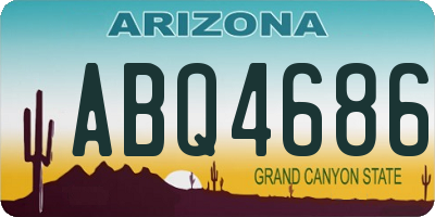 AZ license plate ABQ4686