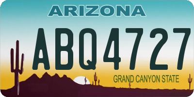 AZ license plate ABQ4727