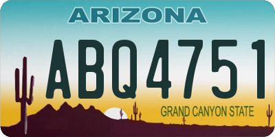 AZ license plate ABQ4751